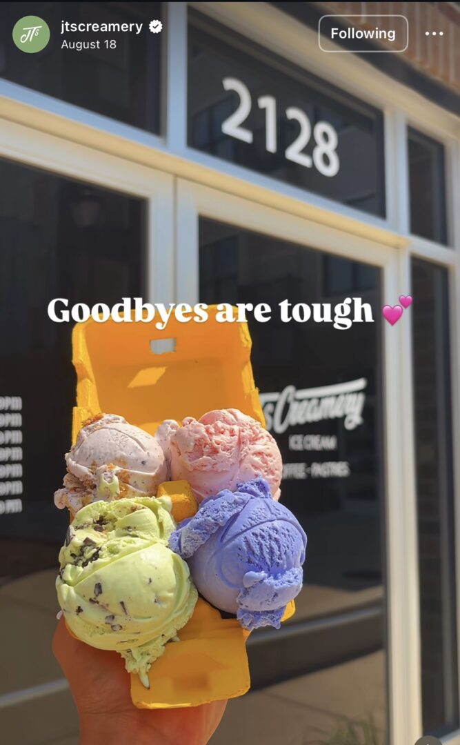 Colorful ice cream scoops in waffle cone.