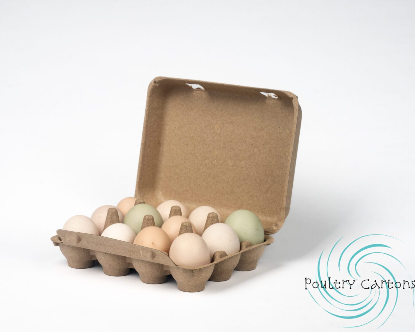 Vintage egg carton with eggs.