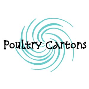 Poultry Cartons logo with spiral design.