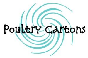 Poultry Cartons logo with spiral design.